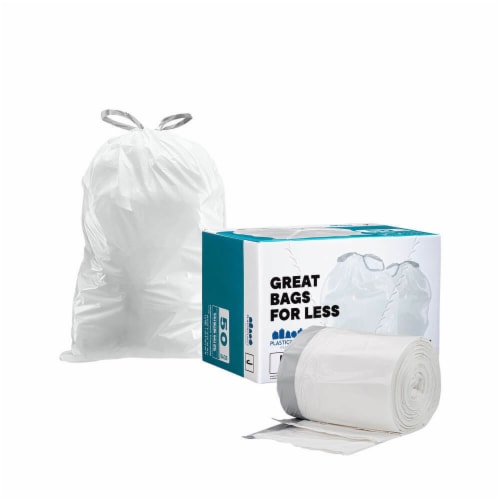 Simplehuman Custom Fit Trash Bags 50 Count - Code J Compatible, 50 Count -  Food 4 Less