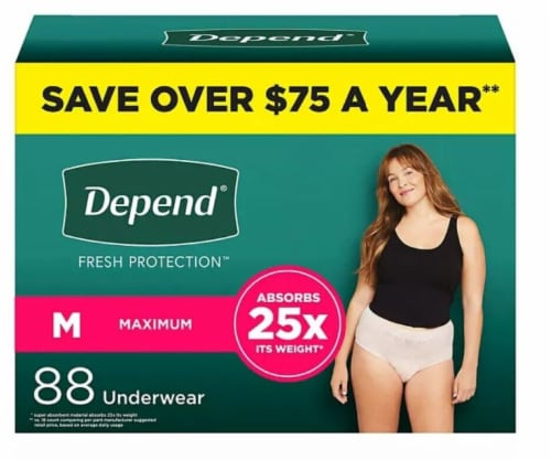 Depend Fit-flex Incontinence Underwear for Women, Maximum