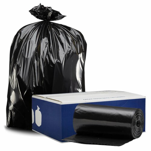 Black Garbage Bag. Trash Bag ,black Plastic Garbage Bags Front Of