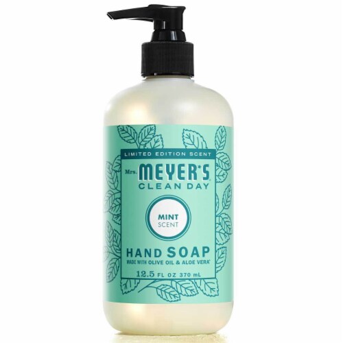 Mrs Meyers Hand Soap Clean Day 12.5 Oz Pack of 6 - Mint Scent Perspective: front
