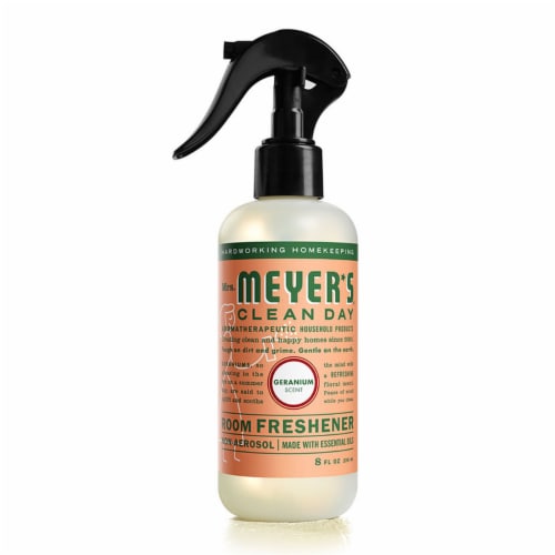 Mrs Meyers Clean Day Room Freshener 8oz Pack of 3 - Geranium Scent Perspective: front
