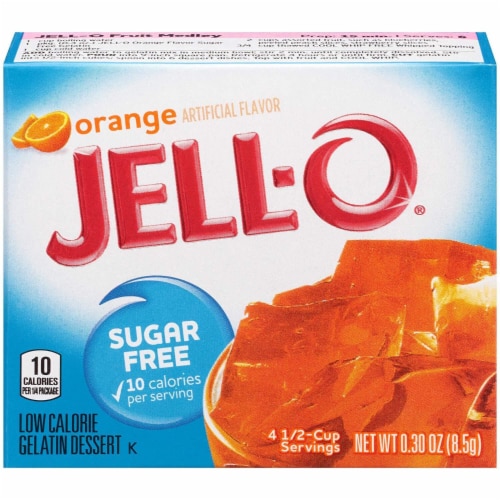 Jell-O Gelatin Dessert Sugar Free Pack of 6 - Orange, Pack of 6 Orange ...