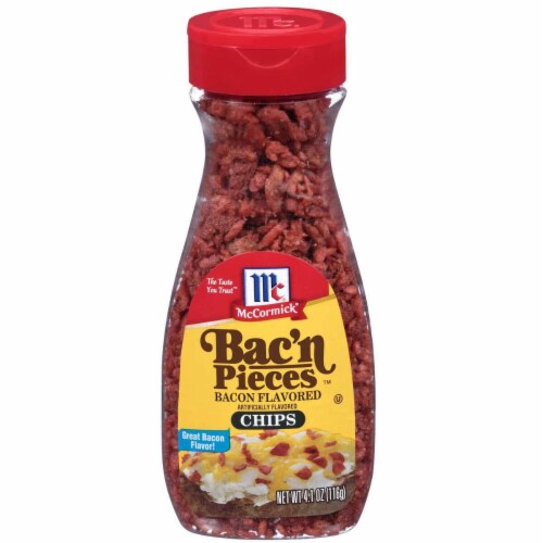 McCormick Bac'n Pieces Bacon Flavored Chips 4.1 Oz - Pack of 2 Perspective: front