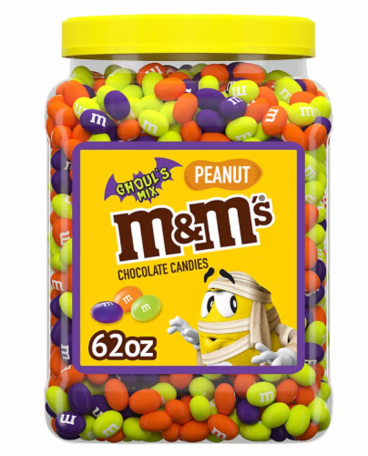 M&M'S Candies, Peanut Chocolate, 62 Ounce Jar, Pack of 1