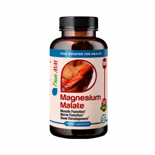TrueMed Magnesium Malate Malic Acid Support Muscle 1350mg 90 Capsules