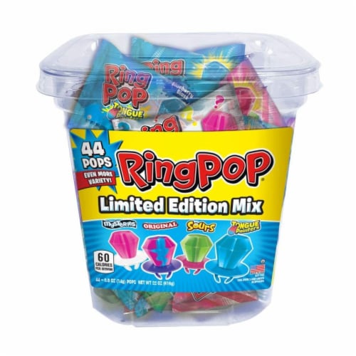 Ring Pop Hard Candy Pops Variety Pack 2.55 Pounds 44 Count, 44 Count - Baker's Ring Pop Hard Candy Pops Variety Pack 2.55 Pounds 44 Count, 44 Count - Baker's