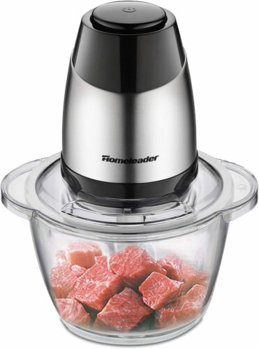 Homeleader Electric Food Chopper Black and Silver 1 Baker s