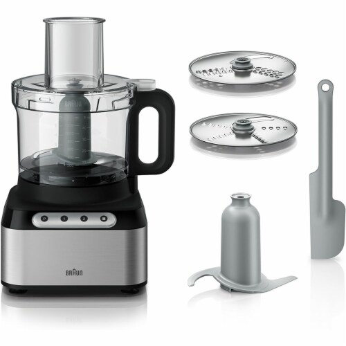 Braun Food Processor-Silver Perspective: front