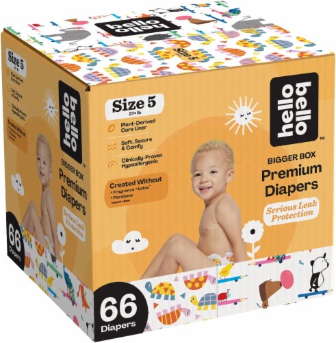 Hello Bello Diapers Size 5 27 lbs 66 Count of Premium Disposable Baby Diapers Size 5 66 count Harris Teeter