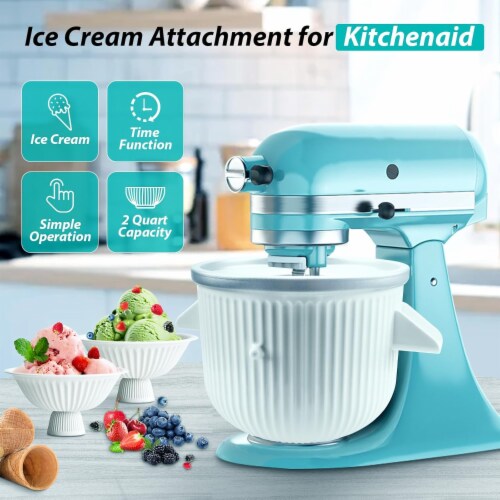 Ice Cream Maker Attachment for KitchenAid Stand Mixer4.5Qt 2 Quart Pick n Save