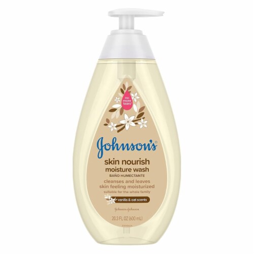 20.3 Oz Johnson's Baby Skin Nourishing Moisture Baby Body Wash With Vanilla & Oat Perspective: front