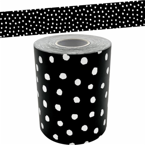 Teacher Created Resources® Black Painted Dots On White Straight Bor