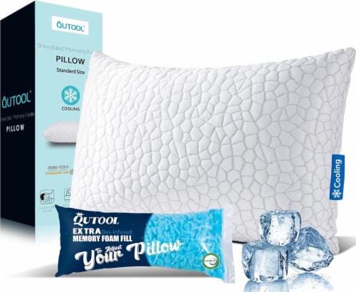 QUTOOL Cooling Bed Pillows for Sleeping Shredded 1 Piece Fry s Food Stores