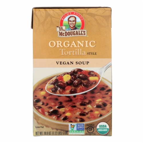 Dr. McDougall's Organic Tortilla Soup - Case of 6 - 18 oz. Perspective: front