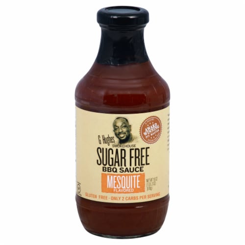 G Hughes Sauce Barbeque Mesquite 18 oz Perspective: front
