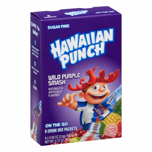 Hawaiian Punch Powder Mix Purple Smash 8Ct 0 75 Oz Case Of 12 0 75 