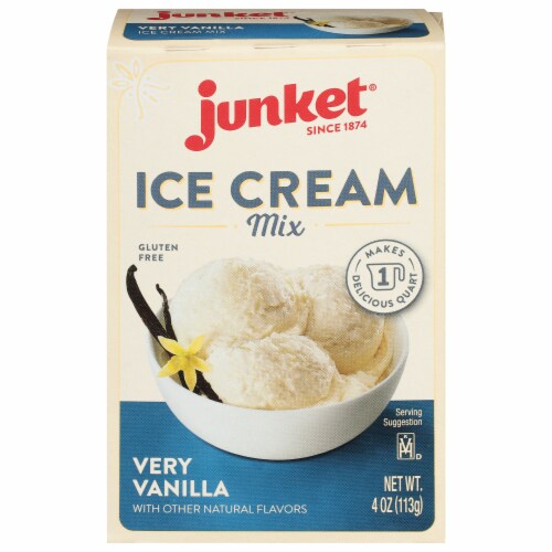 Junket Ice Cream Very Vanilla Mix 4 oz Perspective: front