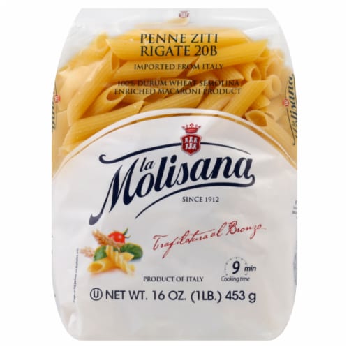 La Molisana Pasta Penne Ziti Rigate 16 oz (Pack Of 12), Case of 12 - 16 OZ  each - Mariano's