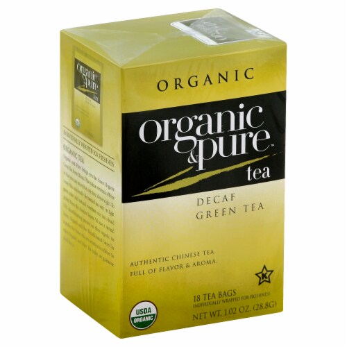 Organic & Pure Tea Green Decaffeinated 18 Bag, Case of 6 18 BG each Kroger