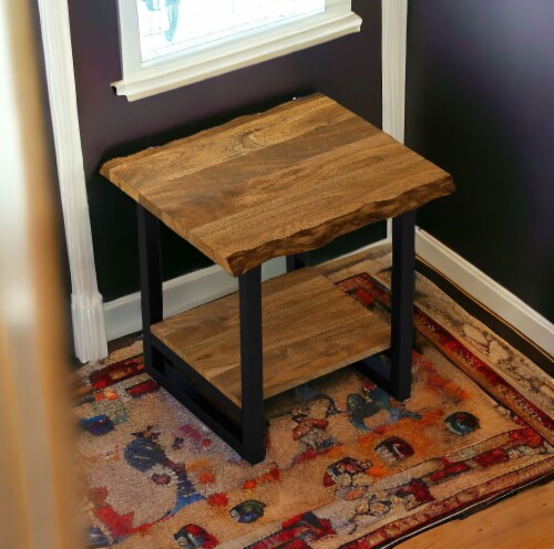 Modern Rustic Live Edge Acacia Wood End Table Modern Rustic Live Edge Acacia Wood End Table