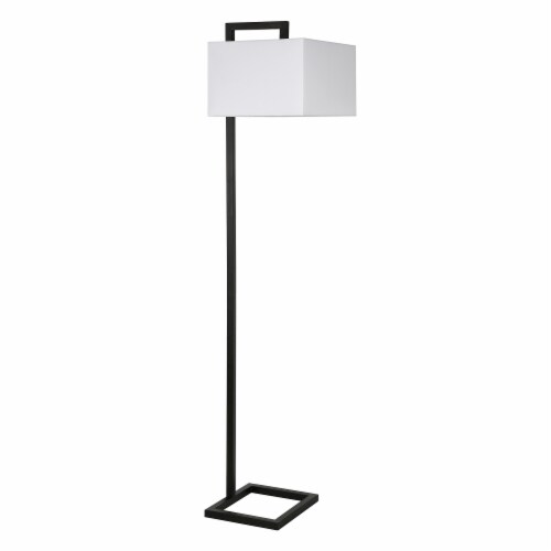 68 inch Black Floor Lamp With White Frosted Glass Rectangular Shade 1 King Soopers
