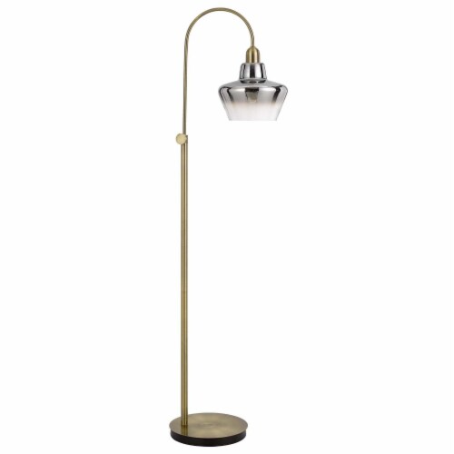 Arc floor lamp glass shade hotsell