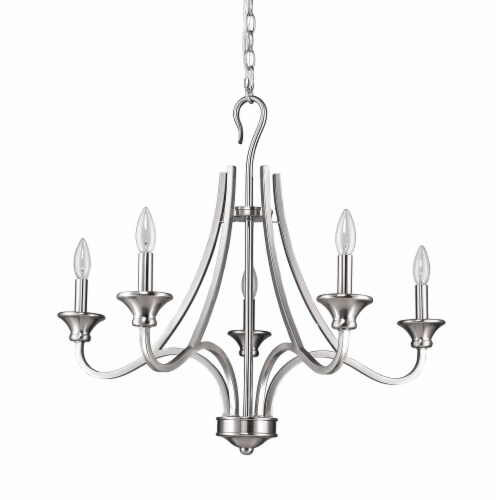 Michelle 5 Light Satin Nickel Chandelier 1 King Soopers