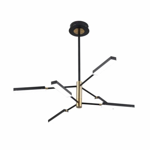Asymmetric Black and Gold Six Light Ceiling Light 1 Mariano s
