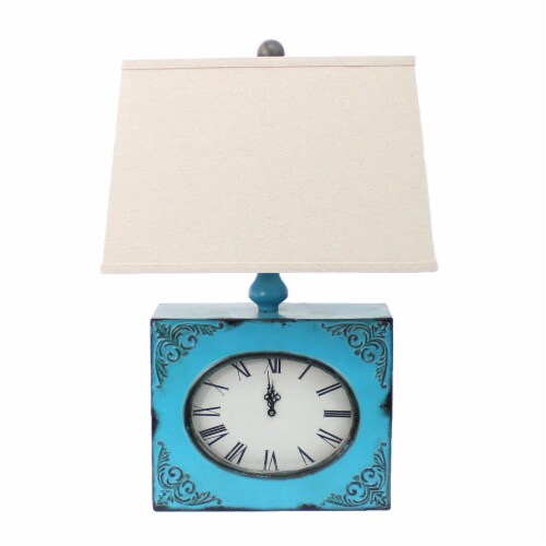 7 X 7 X 22 White Vintage Metal Clock Base - Table Lamp 7 X 7 X 22 White Vintage Metal Clock Base - Table Lamp