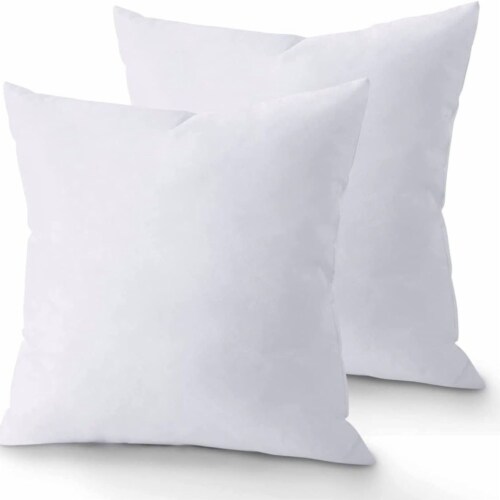 18 x 18 Throw Pillow Insert Pack of 2 White for Living Room Pack of 2 Smith s Food and Drug