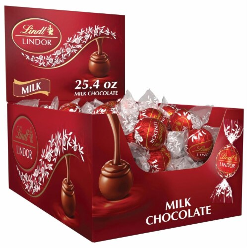 Lindor Milk Chocolate Truffles, 25.4 oz Box, 60/Box Lindor Milk Chocolate Truffles, 25.4 oz Box, 60/Box