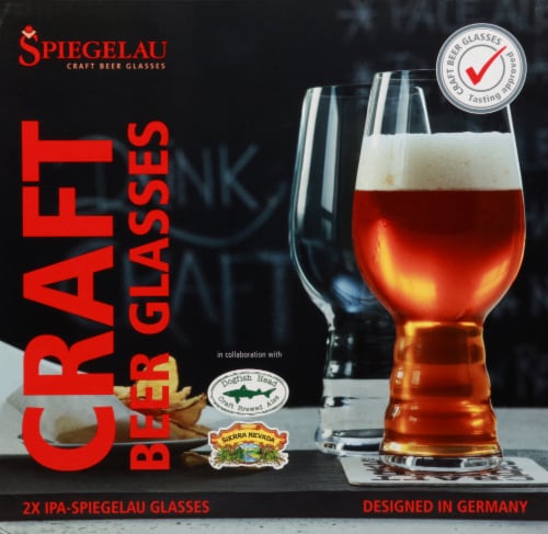 Spiegelau Craft IPA Beer Glasses 2 Pack - Clear Perspective: front
