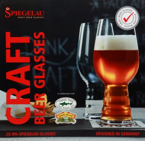 Spiegelau Craft IPA Beer Glasses 2 Pack - Clear Perspective: front