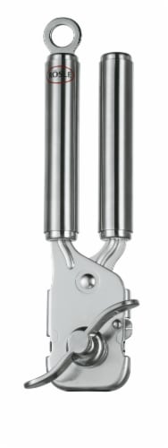 Rosle Silver Stainless Steel Can Opener with Pliers Grip Perspective: front