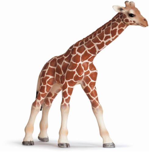 Schleich Giraffe Calf Figure - Brown/White Perspective: front