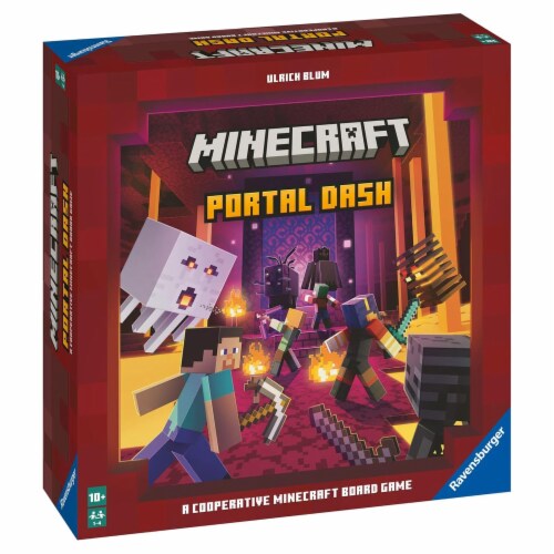 Ravensburger Minecraft Portal Dash Board Game Perspective: front