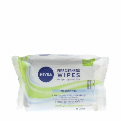 Nivea Pure Cleansing Face Wipe (25 Wipes) Perspective: front