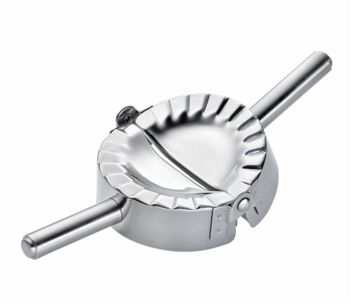Kuchenprofi Ravioli, Pierogi, and Dumpling Press, Stainless Steel, 3.25-Inch Perspective: front