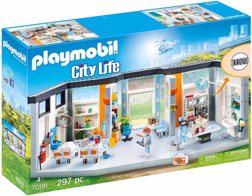 playmobil 70190 city life large furnished hospital with lift