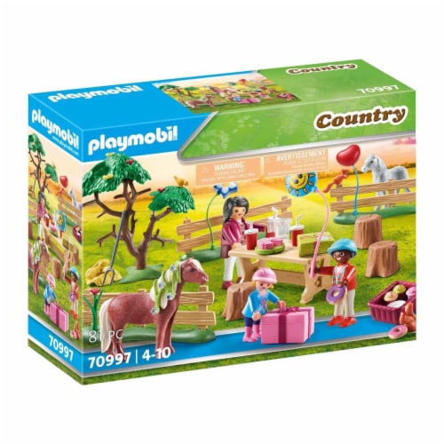 Playmobil Pony Farm Birthday Party Building Set, 81 pc - City Market