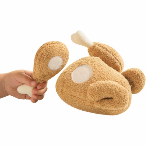 HABA Biofino Grilled Chicken - Soft Pretend Play Food with Detachable Drumsticks and Wings Perspective: front