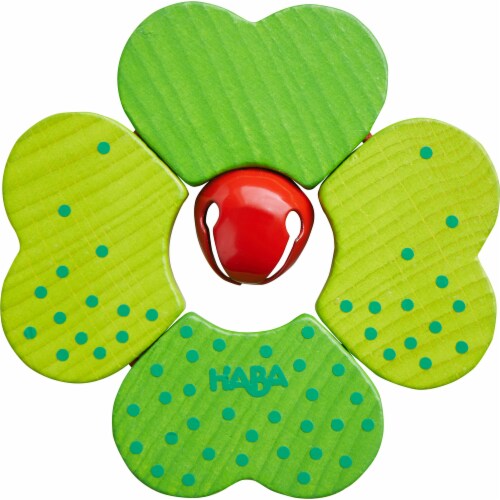 HABA Clutching Toy Shamrock (wood)  (Made in Germany) Perspective: front