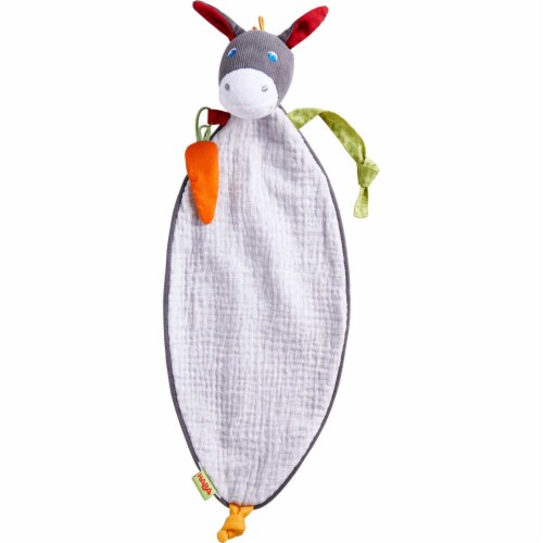 HABA Cuddly Donkey Snuggly Lovey Baby Blankie Perspective: front