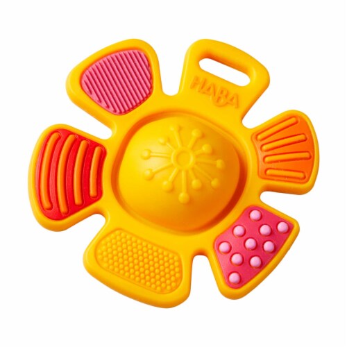 HABA Popping Flower Silicone Teething & Clutching Toy Perspective: front