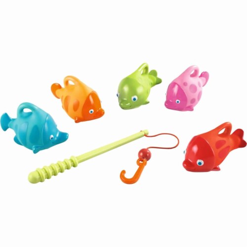 HABA Water Friends Ocean Fishing Fun Bath Toy with 5 Squirting