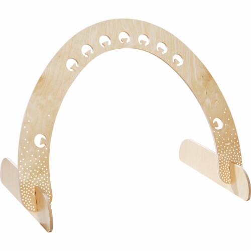 HABA Dots Play Gym - Space Saving Natural Wooden Arch for Dangling Elements Perspective: front