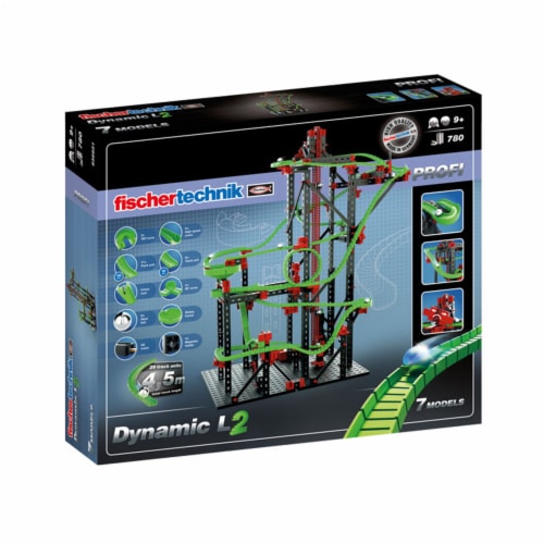 Fischertechnik Dynamic L2 Marble Run Set with 7 Courses and Motor