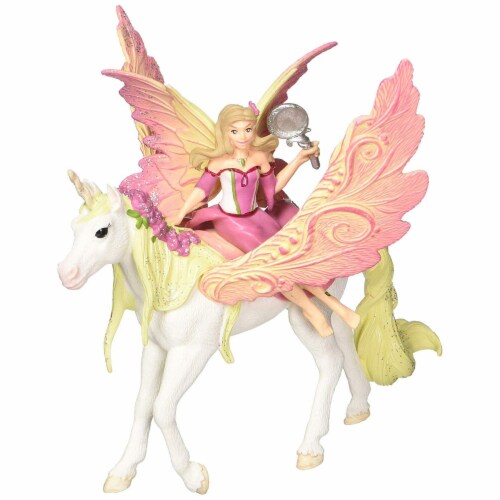 Schleich Bayala Fairy Feya & Pegasus Unicorn Figurine Perspective: front
