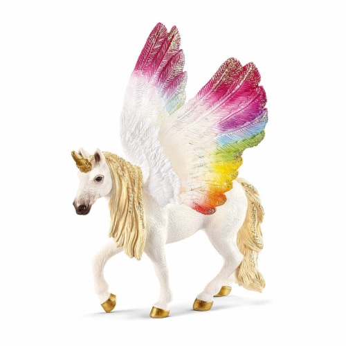 Schleich Bayala Winged Rainbow Unicorn Figurine Perspective: front