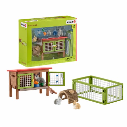Schleich Rabbit Hutch Action Figures Perspective: front